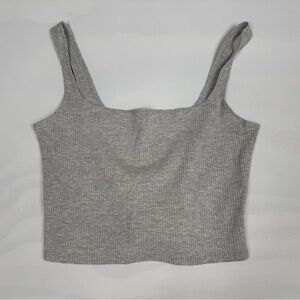 Reformation Ribbed Crop Tank Gray Women’s Large